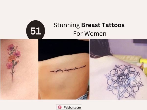 50+ Charming Breast Tattoo Designs For Women - 2022 | Fabbon