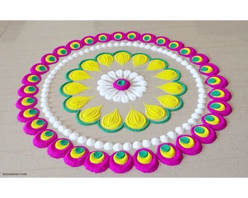 25 Simple And Easy Sand Rangoli Designs - 2023 (With Images) | Fabbon