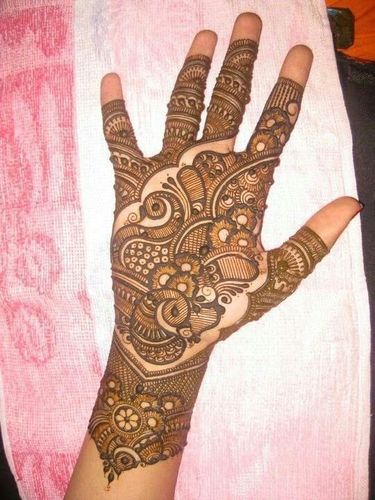 Paisley And Peacock Mehendi Design